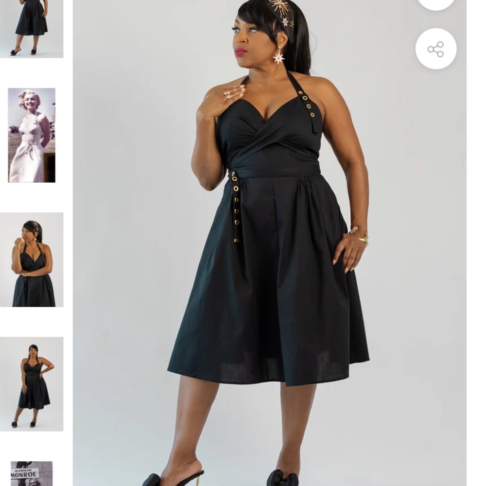 Black Marilyn Monroe parade dress